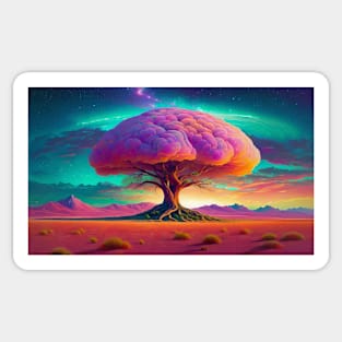 Synthwave tree Sticker